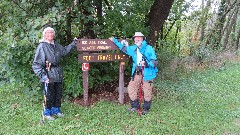 Judy Geisler; Dan Dorrough; IAT
sign Ice Age Trail; Slinger Segment